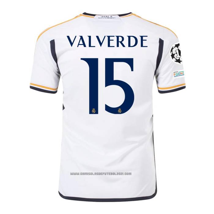 Camisola Real Madrid Jogador Valverde 1º 2023-2024
